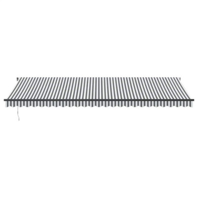 Copertină retractabilă manual - antracit/alb - 600x300 cm
