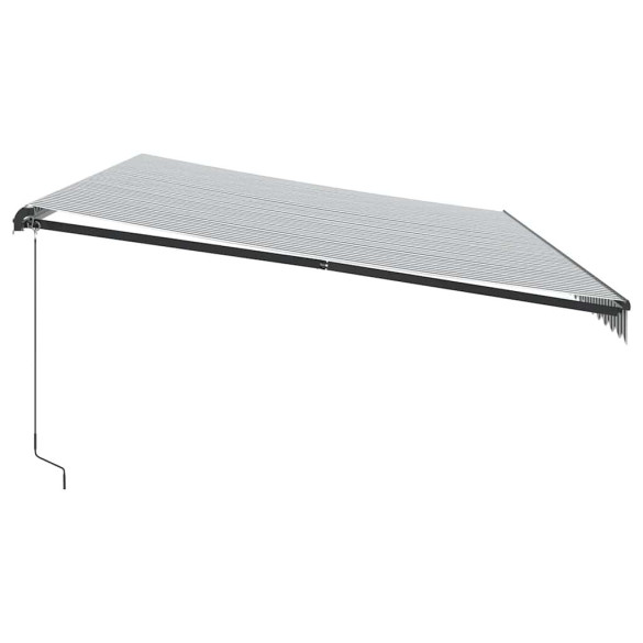 Copertină retractabilă manual - antracit/alb - 600x300 cm