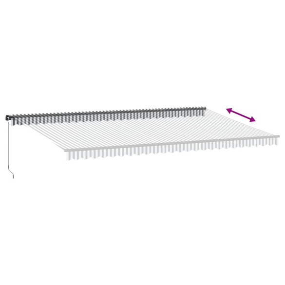 Copertină Retractabilă Manuală cu LED - 600x300 cm