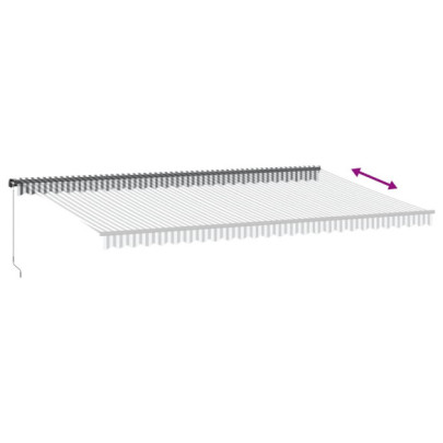 Copertină Retractabilă Manuală cu LED - 600x300 cm