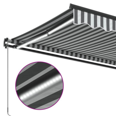 Copertină Retractabilă Manuală cu LED - 600x300 cm