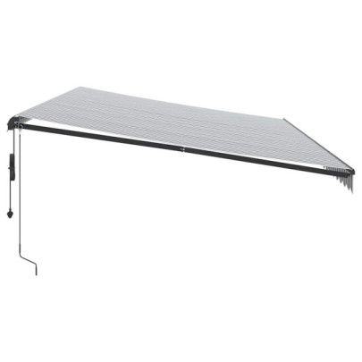 Copertină Automată Retractabilă 6x3m - Antracit/Alb | Livrare Gratuită