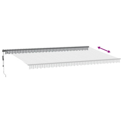 Copertină Automată Retractabilă 6x3m - Antracit/Alb | Livrare Gratuită