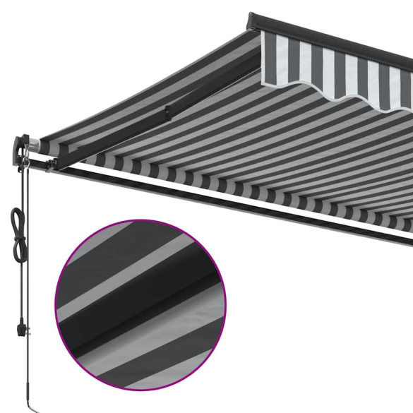 Copertină Automată Retractabilă 6x3m - Antracit/Alb | Livrare Gratuită
