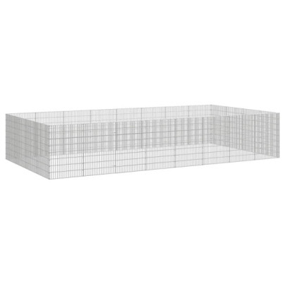 Adăpost pentru Animale - 24 Panouri Fier Galvanizat