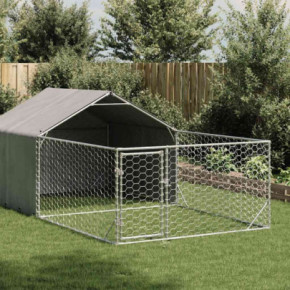 Canisă Câini Exterior 5x2x1.5m Oțel Galvanizat - Livrare Gratuită