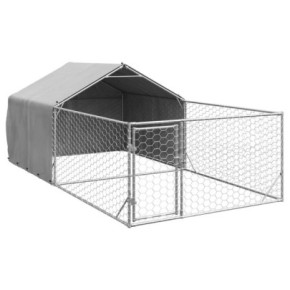 Canisă Câini Exterior 5x2x1.5m Oțel Galvanizat - Livrare Gratuită 2
