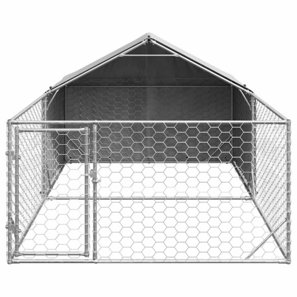 Canisă Câini Exterior 5x2x1.5m Oțel Galvanizat - Livrare Gratuită