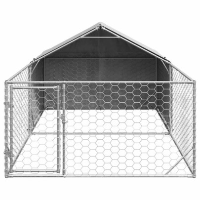 Canisă Câini Exterior 5x2x1.5m Oțel Galvanizat - Livrare Gratuită