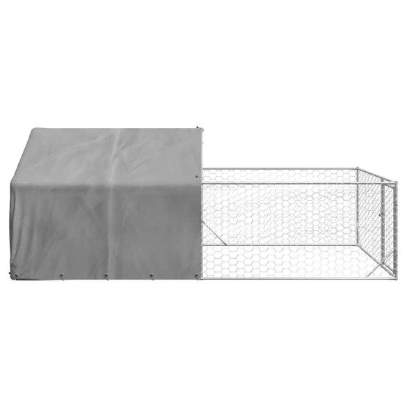 Canisă Câini Exterior 5x2x1.5m Oțel Galvanizat - Livrare Gratuită