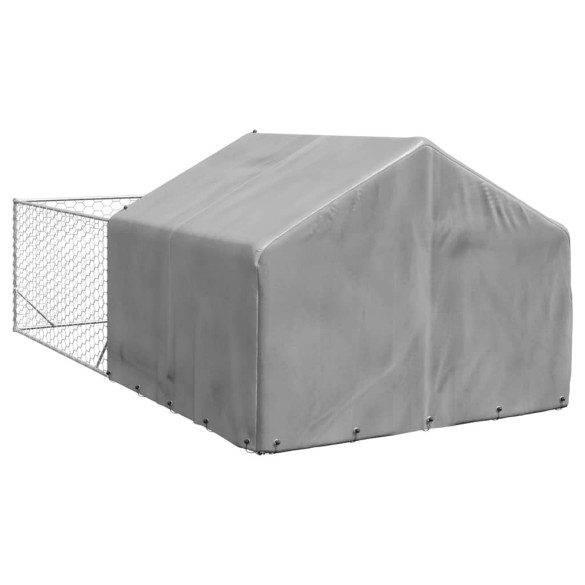 Canisă Câini Exterior 5x2x1.5m Oțel Galvanizat - Livrare Gratuită