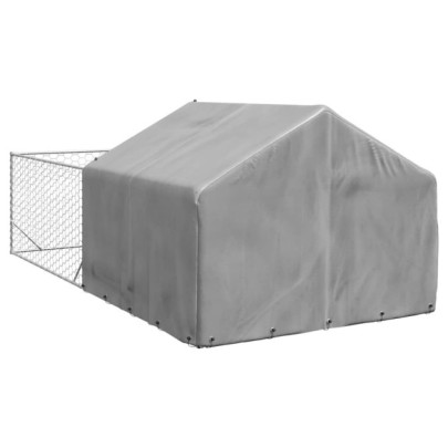 Canisă Câini Exterior 5x2x1.5m Oțel Galvanizat - Livrare Gratuită