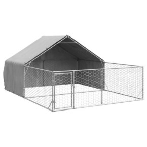 Canisă Câini Exterior 5x3x1,9 m Oțel Galvanizat - Livrare Gratuită 2