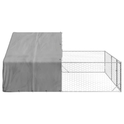 Canisă Câini Exterior 5x3x1,9 m Oțel Galvanizat - Livrare Gratuită