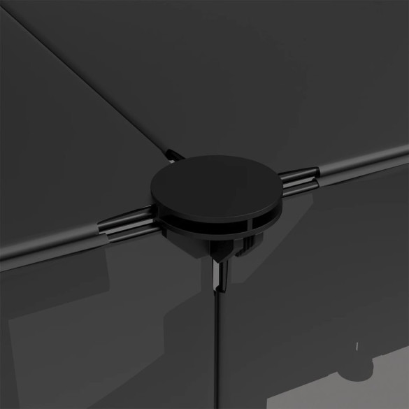 Cușcă pentru Animale Mici - Negru - PP și Oțel - Livrare Gratuită