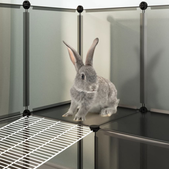 Cușcă pentru Animale Mici - Negru - PP și Oțel - Livrare Gratuită