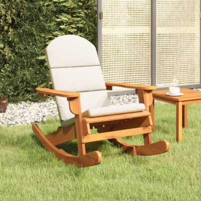 Scaun de grădină Adirondack cu perne - lemn masiv acacia