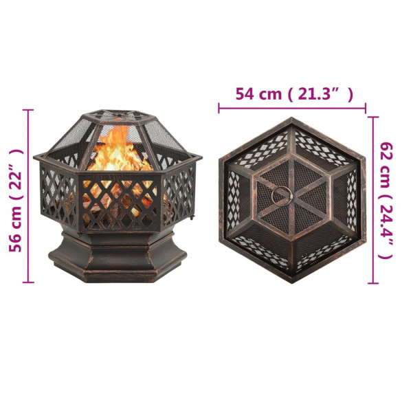Vatră de Foc Rustică XXL din Oțel - Livrare Gratuită Vatră de Foc Rustică XXL din Oțel - Livrare Gratuită