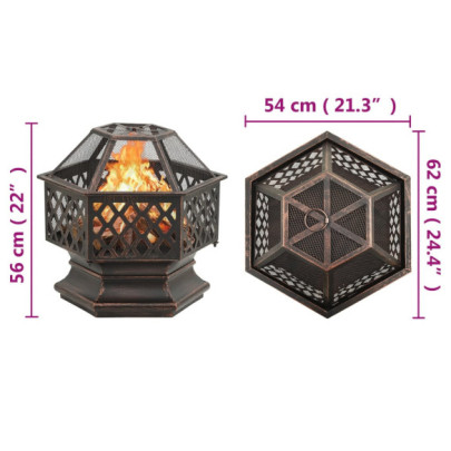 Vatră de Foc Rustică XXL din Oțel - Livrare Gratuită