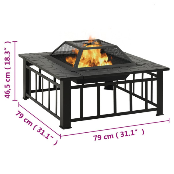 Vatră de Foc XXL din Oțel - Livrare Gratuită Vatră de Foc XXL din Oțel - Livrare Gratuită