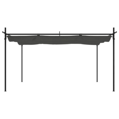 Pergolă Retractabilă Antracit 395x292cm | Livrare Gratuită