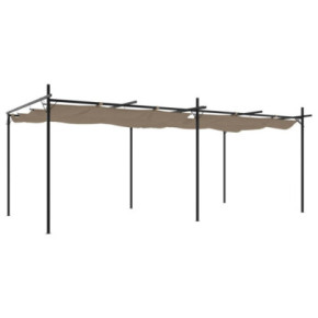 Pergolă Retractabilă Gri Taupe 6x3m - Livrare Gratuită 2