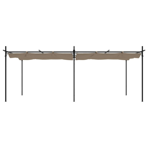 Pergolă Retractabilă Gri Taupe 6x3m - Livrare Gratuită