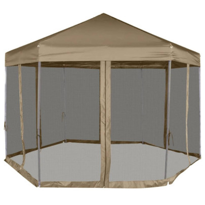 Foișor Hexagonal Pop-up cu Pereți | 3,6x3,1 m | Livrare Gratuită