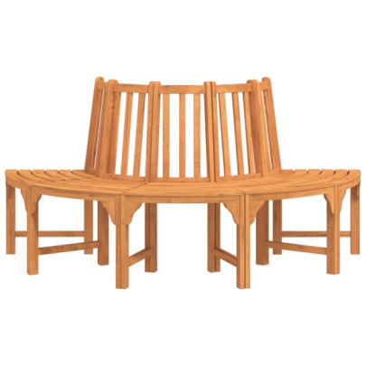 Bancă semicirculară copac - Lemn eucalipt | Livrare gratuită