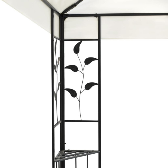 Pavilion Grădină Acoperiș Dublu 6x3 m Oțel Alb | Livrare Gratuită