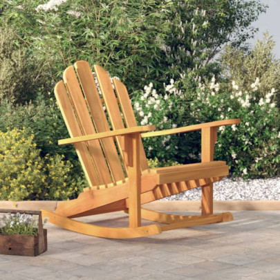 Scaun balansoar Adirondack de grădină - 79x100x103 cm - lemn tec