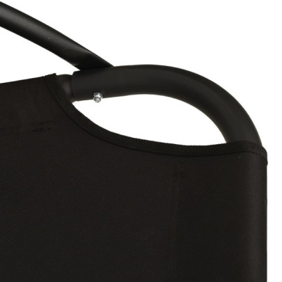 Scaun Balansoar Grădină cu Pernă - Negru - Oxford și Oțel