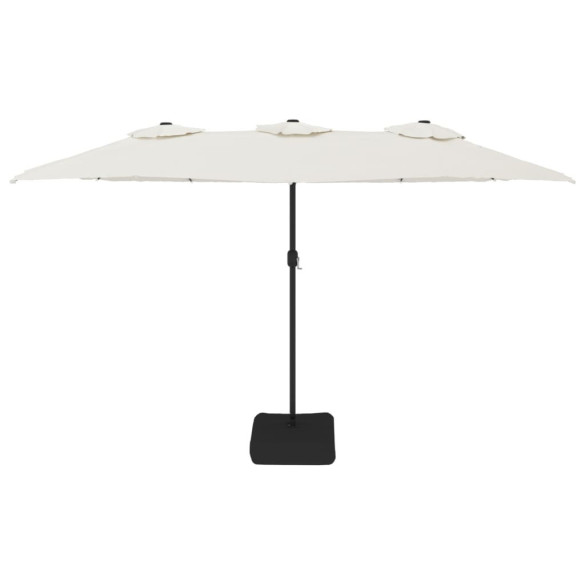 Umbrelă de soare cu două capete - Alb nisipiu - 449x245 cm