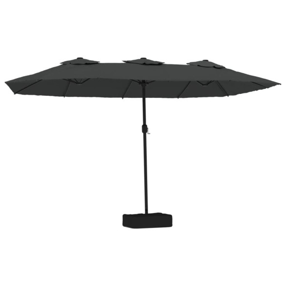 Umbrelă de soare cu două capete - Antracit - 449x245 cm