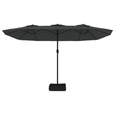 Umbrelă de soare cu două capete - Antracit - 449x245 cm