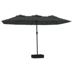 Umbrelă Grădină LED Două Capete Antracit | Livrare Gratuită 2