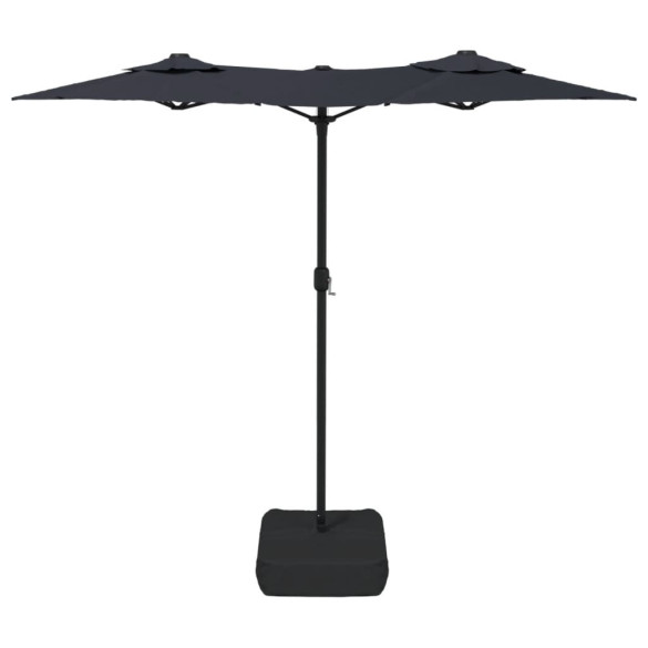 Umbrelă de Grădină Duală cu Protecție UV - Negru