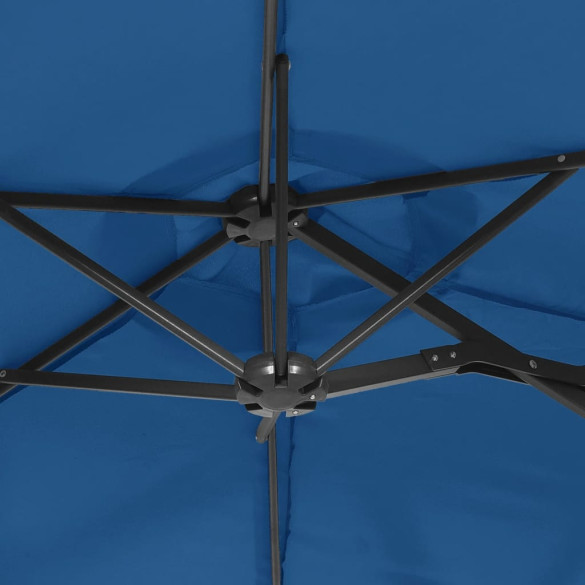 Umbrelă Grădină Două Capete - Albastru Azuriu 316x240cm