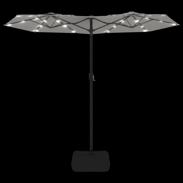 Umbrelă Grădină cu LED-uri Duală | Protecție UV | Livrare Gratuită