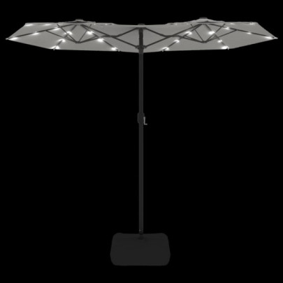 Umbrelă Grădină cu LED-uri Duală | Protecție UV | Livrare Gratuită