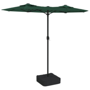 Umbrelă Grădină LED cu 2 Capete - Verde | Livrare Gratuită 2
