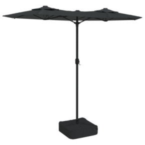 Umbrelă Grădină cu LED-uri Două Capete Antracit 316x240 cm 2