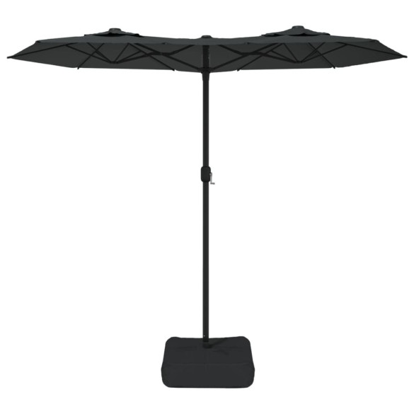 Umbrelă Grădină cu LED-uri Două Capete Antracit 316x240 cm