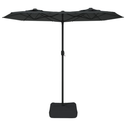 Umbrelă Grădină cu LED-uri Două Capete Antracit 316x240 cm