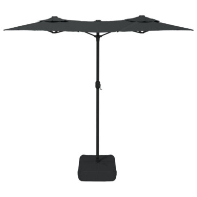 Umbrelă Grădină cu LED-uri Două Capete Antracit 316x240 cm