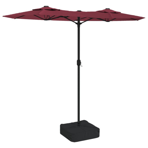 Umbrelă Grădină cu LED-uri - Roșu Bordo - 316x240 cm