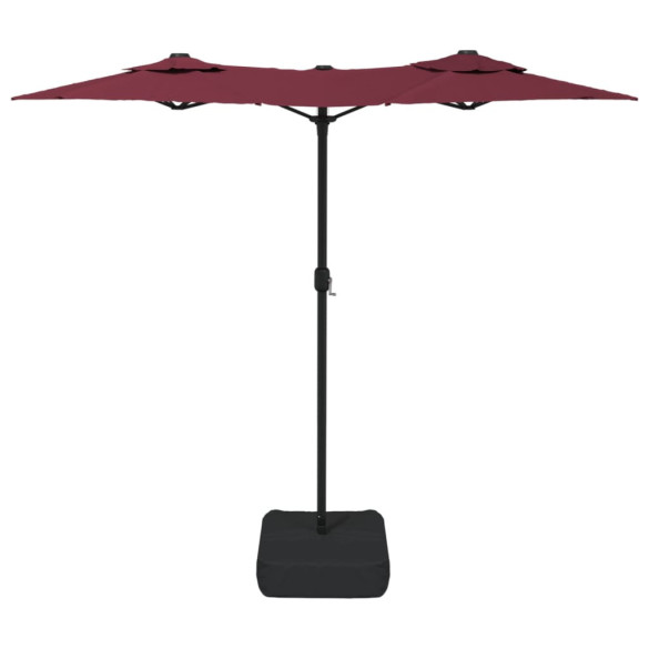 Umbrelă Grădină cu LED-uri - Roșu Bordo - 316x240 cm