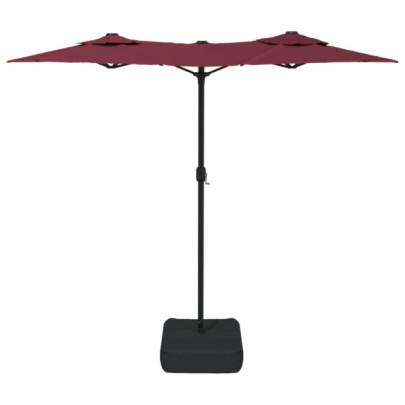 Umbrelă Grădină cu LED-uri - Roșu Bordo - 316x240 cm