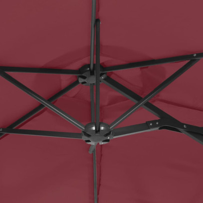 Umbrelă Grădină cu LED-uri - Roșu Bordo - 316x240 cm