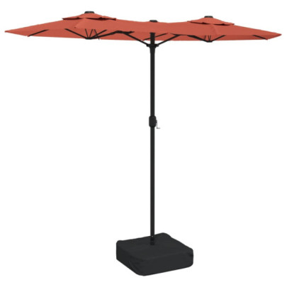 Umbrelă Grădină LED Două Capete - Cărămiziu 316x240 cm